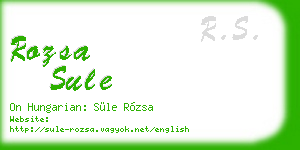 rozsa sule business card